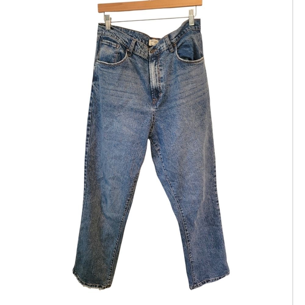 Kensie Retro Luxe Stretch The Emilia High Rise Relaxed Straight Jeans Size 12